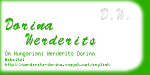 dorina werderits business card